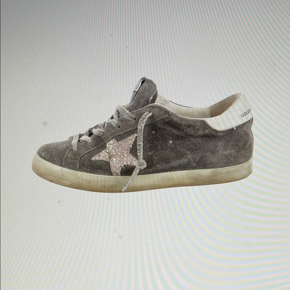 Golden Goose Gray and White Women's Sneakers good condition